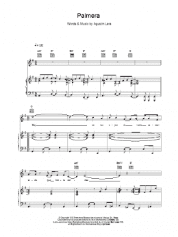 page one of Palmera (Piano, Vocal & Guitar Chords)