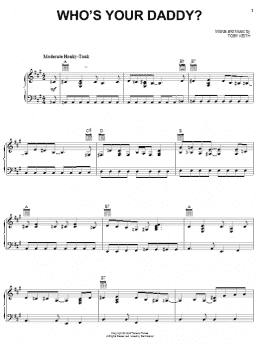 page one of Who's Your Daddy? (Piano, Vocal & Guitar Chords (Right-Hand Melody))