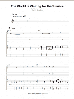 page one of The World Is Waiting For The Sunrise (Guitar Tab)