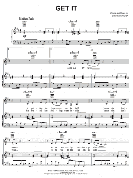 page one of Get It (Piano, Vocal & Guitar Chords (Right-Hand Melody))