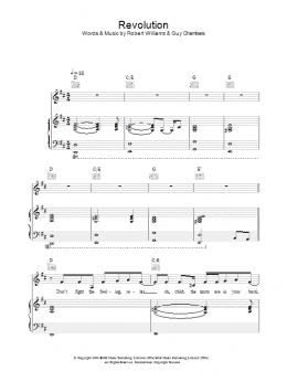 page one of Revolution (Piano, Vocal & Guitar Chords)