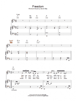 page one of Freedom (Piano, Vocal & Guitar Chords)