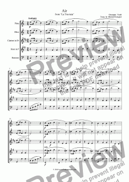 page one of Verdi - La Traviata Air