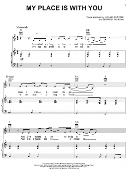 page one of My Place Is With You (Piano, Vocal & Guitar Chords (Right-Hand Melody))