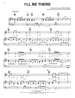 page one of I'll Be There (Piano, Vocal & Guitar Chords (Right-Hand Melody))