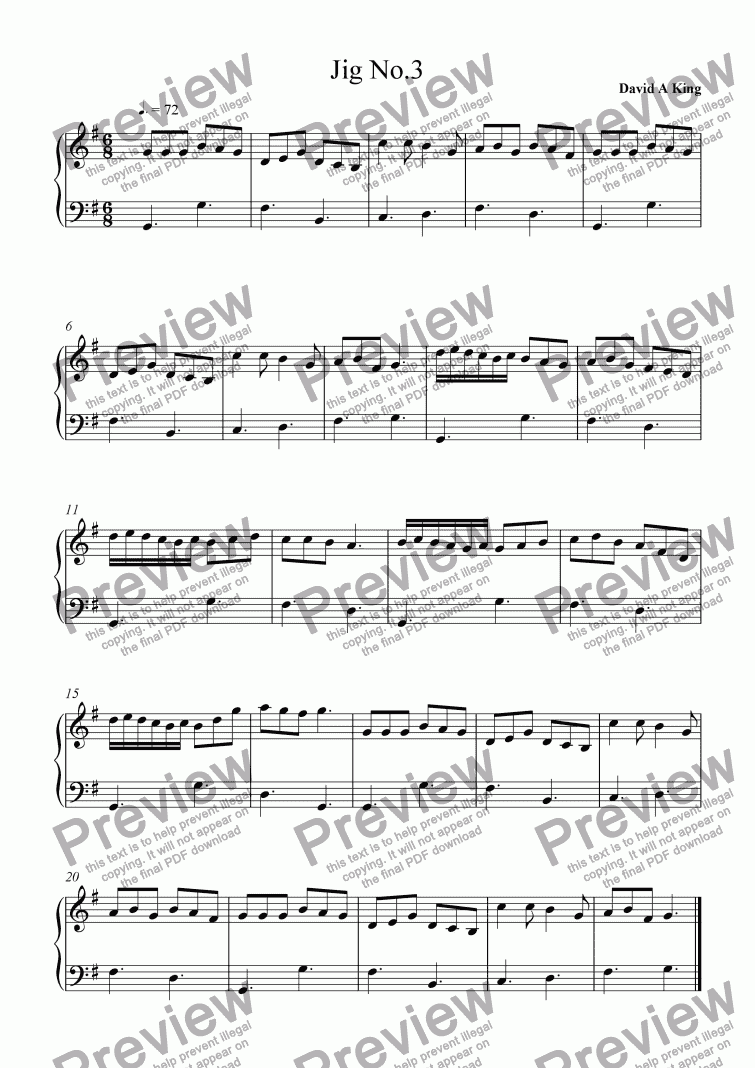 Jig No 3 Download Sheet Music Pdf File