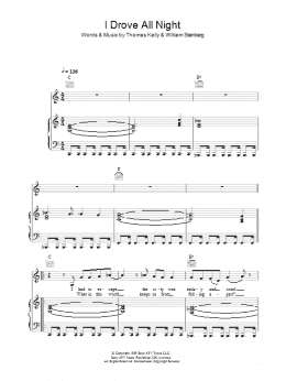 page one of I Drove All Night (Piano, Vocal & Guitar Chords)