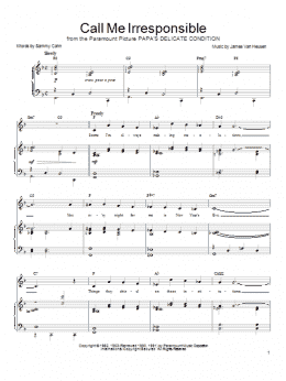 page one of Call Me Irresponsible (Piano, Vocal & Guitar Chords (Right-Hand Melody))