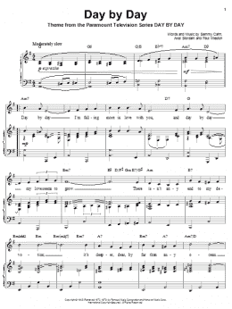 page one of Day By Day (Piano, Vocal & Guitar Chords (Right-Hand Melody))