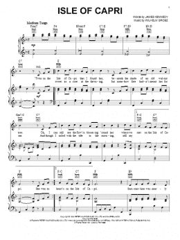 page one of Isle Of Capri (Piano, Vocal & Guitar Chords (Right-Hand Melody))