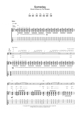 page one of Someday (Guitar Tab)