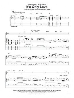 page one of It's Only Love (Guitar Tab)