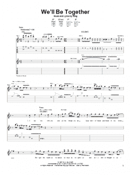 page one of We'll Be Together (Guitar Tab)