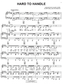 page one of Hard To Handle (Piano, Vocal & Guitar Chords (Right-Hand Melody))