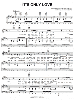 page one of It's Only Love (Piano, Vocal & Guitar Chords (Right-Hand Melody))