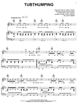 page one of Tubthumping (Piano, Vocal & Guitar Chords (Right-Hand Melody))