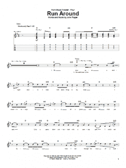 page one of Run Around (Guitar Tab)