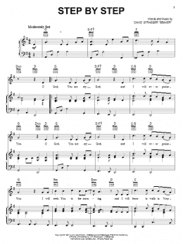 page one of Step By Step (Piano, Vocal & Guitar Chords (Right-Hand Melody))