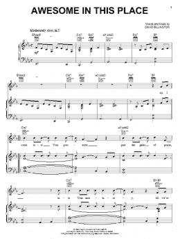 page one of Awesome In This Place (Piano, Vocal & Guitar Chords (Right-Hand Melody))