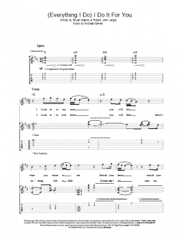 page one of (Everything I Do) I Do It For You (Guitar Tab)