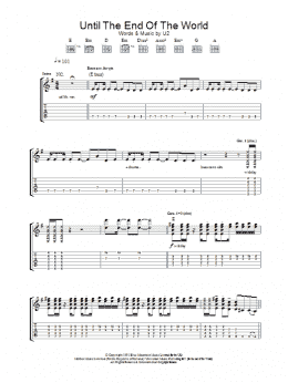 page one of Until The End Of The World (Guitar Tab)