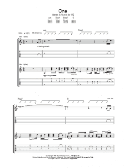 page one of One (Guitar Tab)