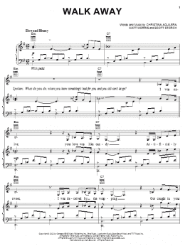 page one of Walk Away (Piano, Vocal & Guitar Chords (Right-Hand Melody))