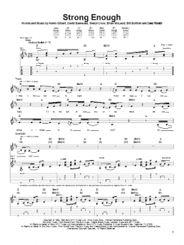 page one of Strong Enough (Guitar Tab)