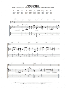 page one of Amsterdam (Guitar Tab)