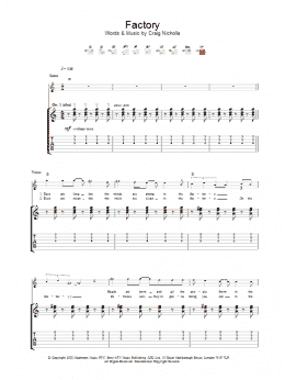 page one of Factory (Guitar Tab)