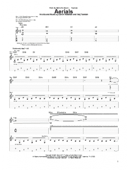 page one of Aerials (Guitar Tab)