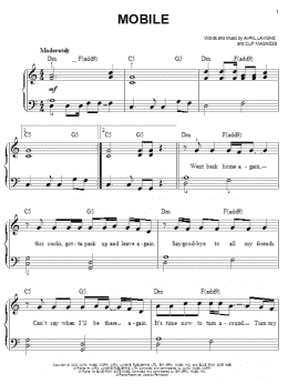 page one of Mobile (Easy Piano)