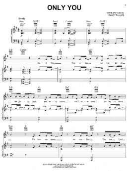 page one of Only You (Piano, Vocal & Guitar Chords (Right-Hand Melody))