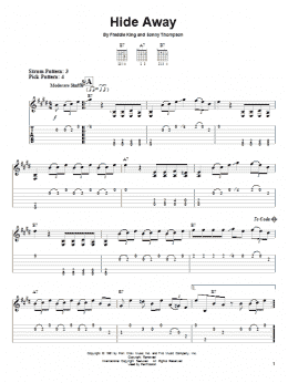 page one of Hide Away (Easy Guitar Tab)