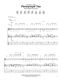 page one of Pennyroyal Tea (Guitar Tab)