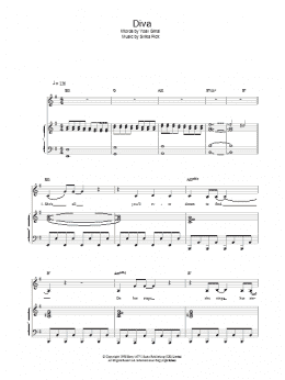 page one of Diva (Piano, Vocal & Guitar Chords)