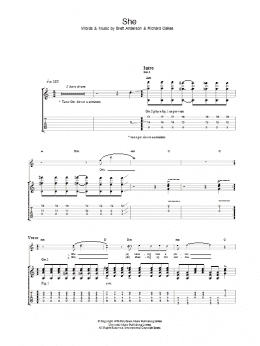 page one of She (Guitar Tab)