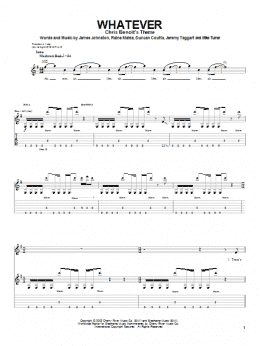 page one of Whatever (Guitar Tab)