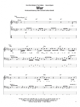 page one of War (Bass Guitar Tab)