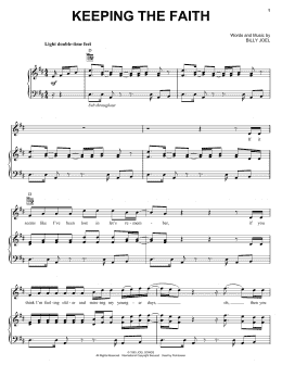 page one of Keeping The Faith (Piano, Vocal & Guitar Chords (Right-Hand Melody))