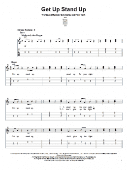 page one of Get Up Stand Up (Easy Guitar Tab)