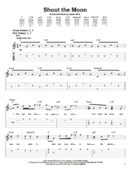 page one of Shoot The Moon (Easy Guitar Tab)