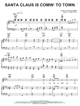 page one of Santa Claus Is Comin' To Town (Piano, Vocal & Guitar Chords (Right-Hand Melody))