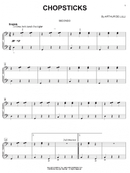 page one of Chopsticks (Piano Duet)