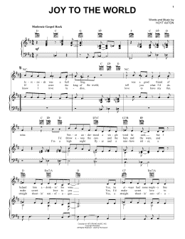 page one of Joy To The World (Piano, Vocal & Guitar Chords (Right-Hand Melody))