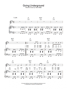 page one of Going Underground (Piano, Vocal & Guitar Chords)