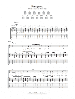 page one of Kangaroo (Guitar Tab)