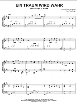 page one of A Whole New World (from Aladdin) (Piano Solo)