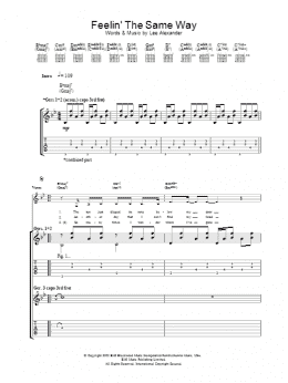 page one of Feelin' The Same Way (Guitar Tab)