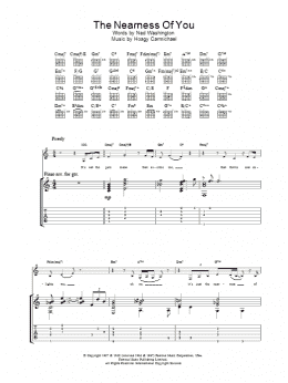 page one of The Nearness Of You (Guitar Tab)